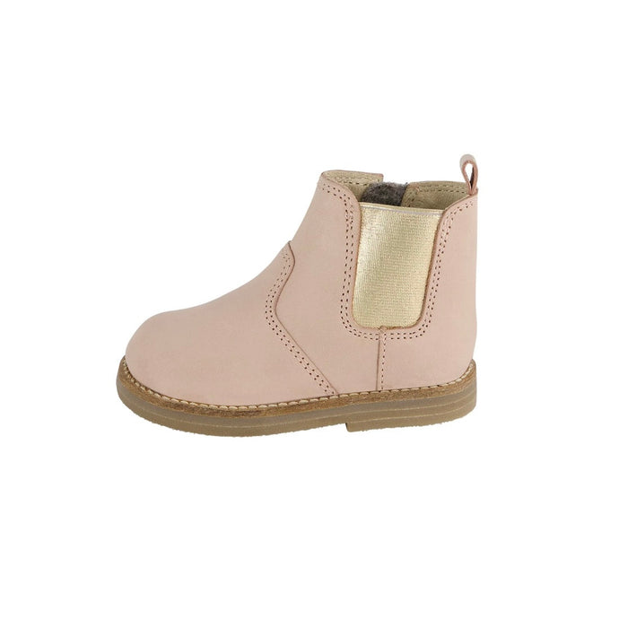 Jamie Kay Leather Boot with Elastic Side - Blush