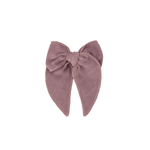 Jamie Kay Organic Cotton Muslin Bow - Berry Tea