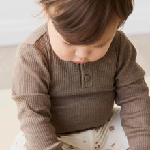 Jamie Kay Organic Cotton Modal Long Sleeve Bodysuit - Brownie Marle