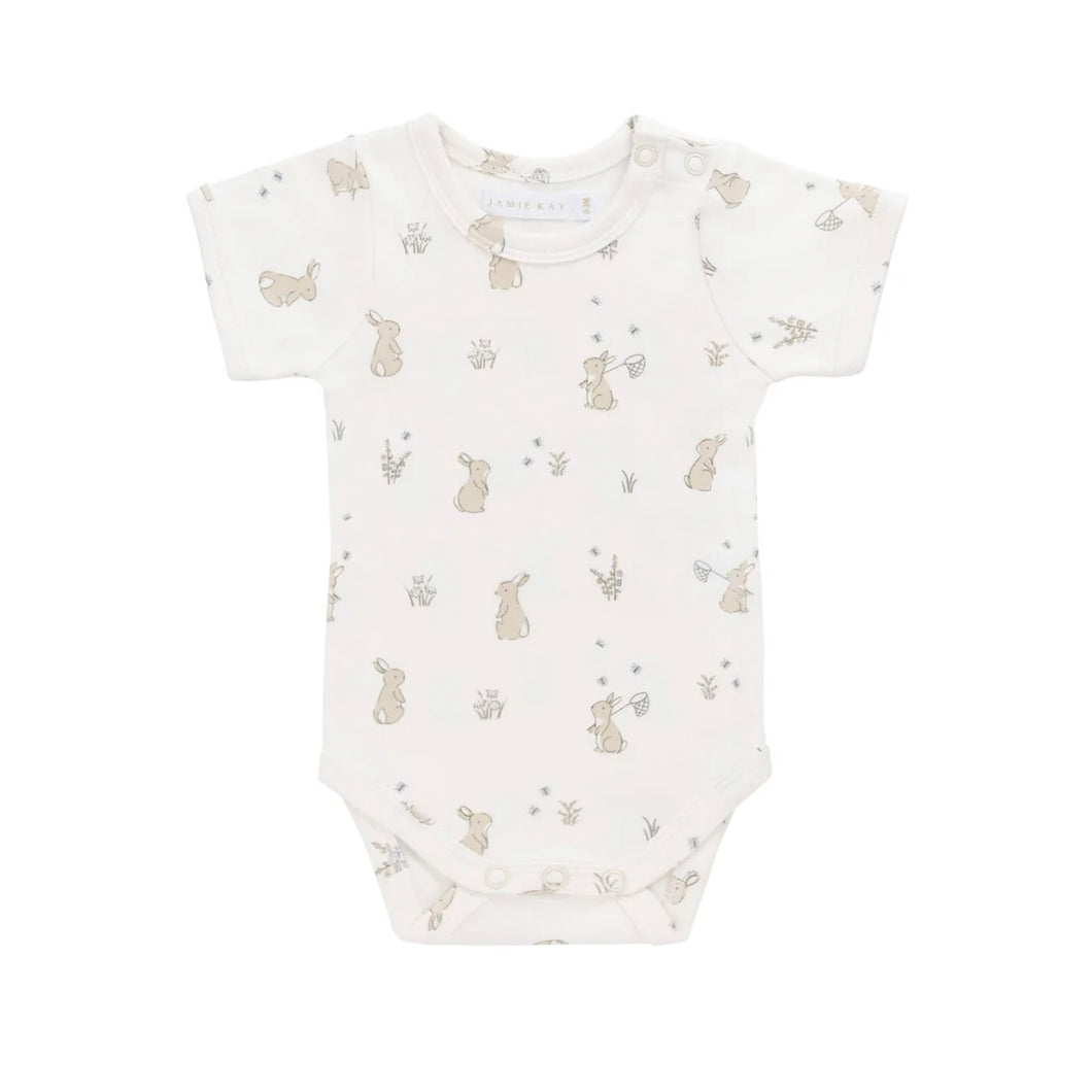 Jamie Kay Organic Cotton Hudson Short Sleeve Bodysuit - Lapin Jardin
