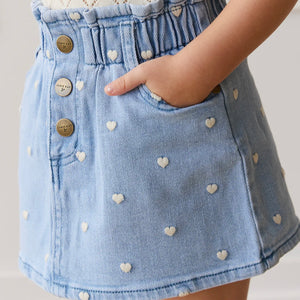 Jamie Kay Briella Skirt - Petite Heart Denim