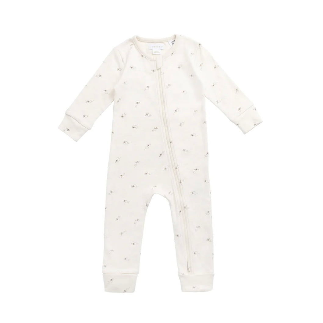 Jamie Kay Organic Cotton Reese Zip Onepiece - Bumblebees