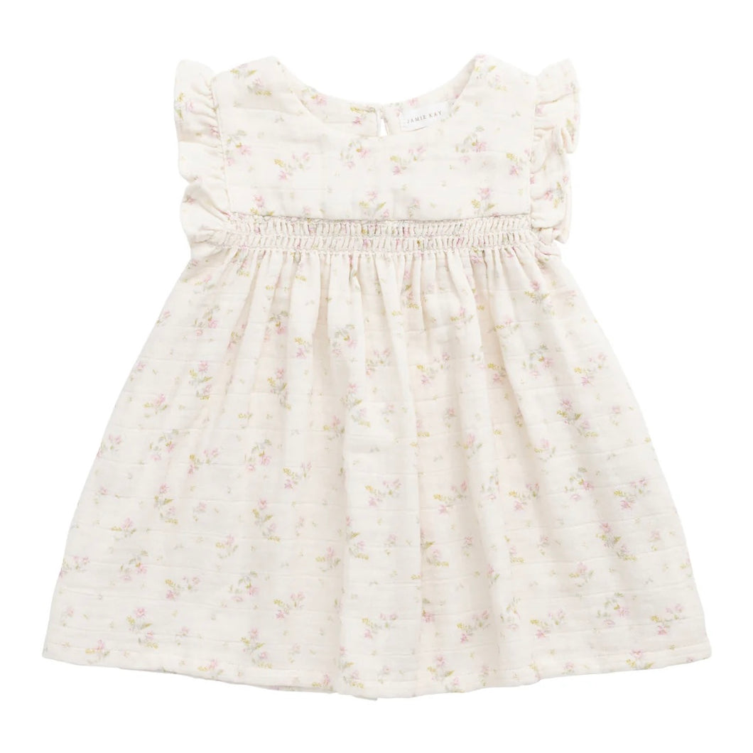 Jamie Kay Organic Cotton Muslin Tiana Dress - Emelia Pink