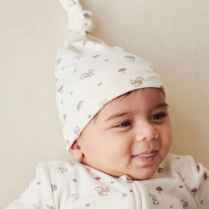Jamie Kay Organic Cotton Knot Beanie - Woodland Friends