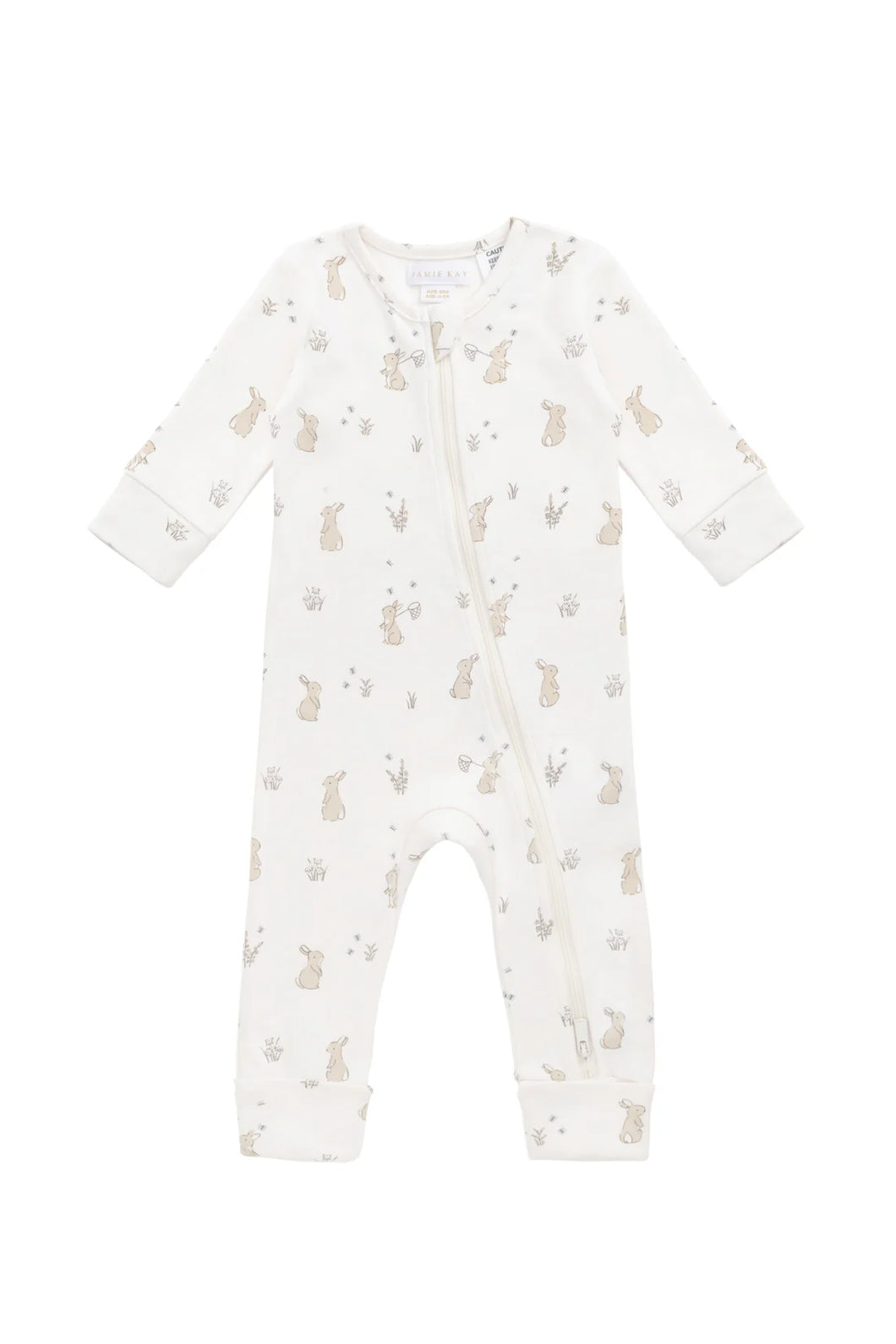 Jamie Kay Organic Cotton Reese Zip Onepiece - Lapin Jardin