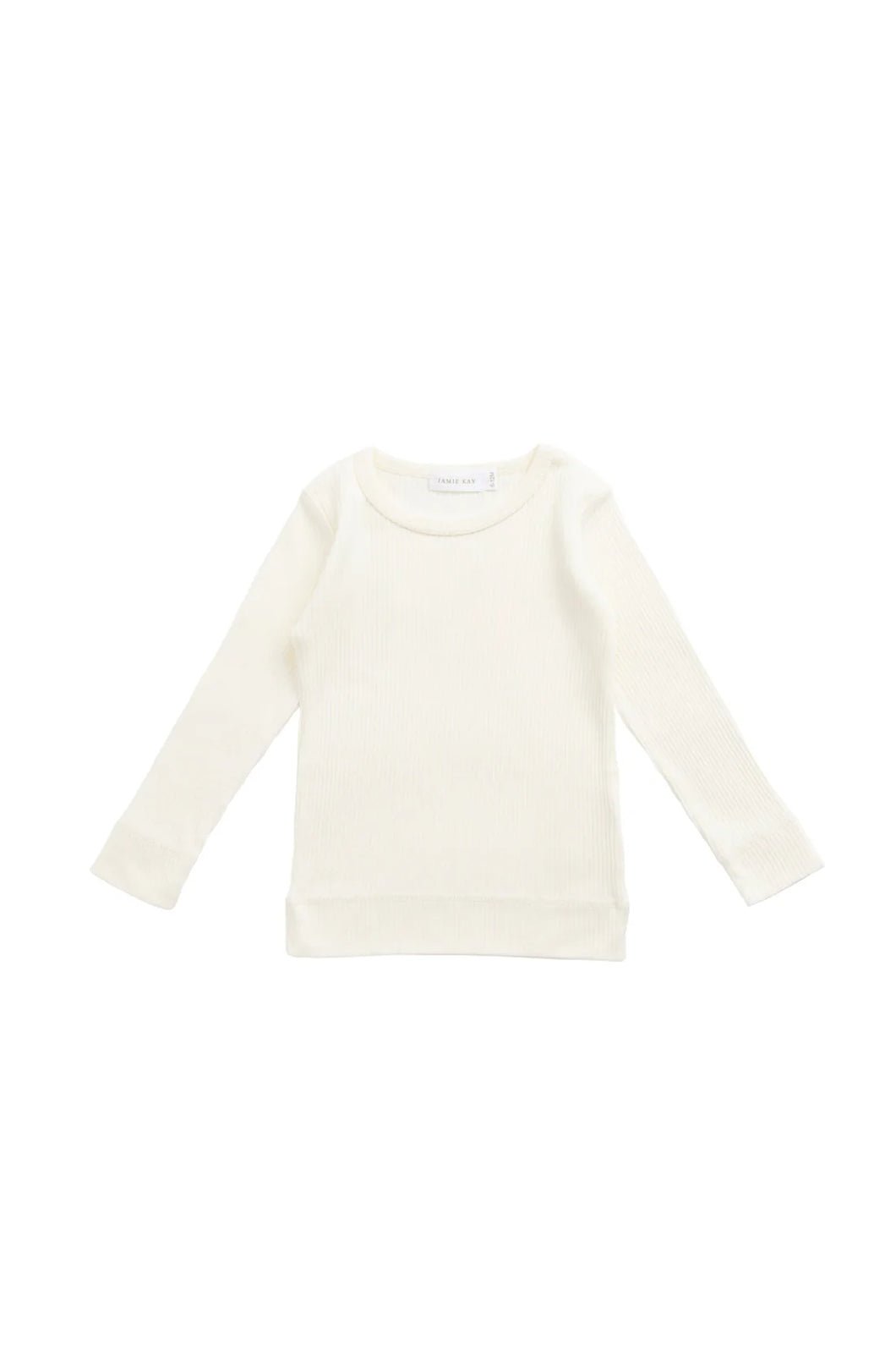 Jamie Kay Organic Cotton Modal Marina Long Sleeve Top - Parchment