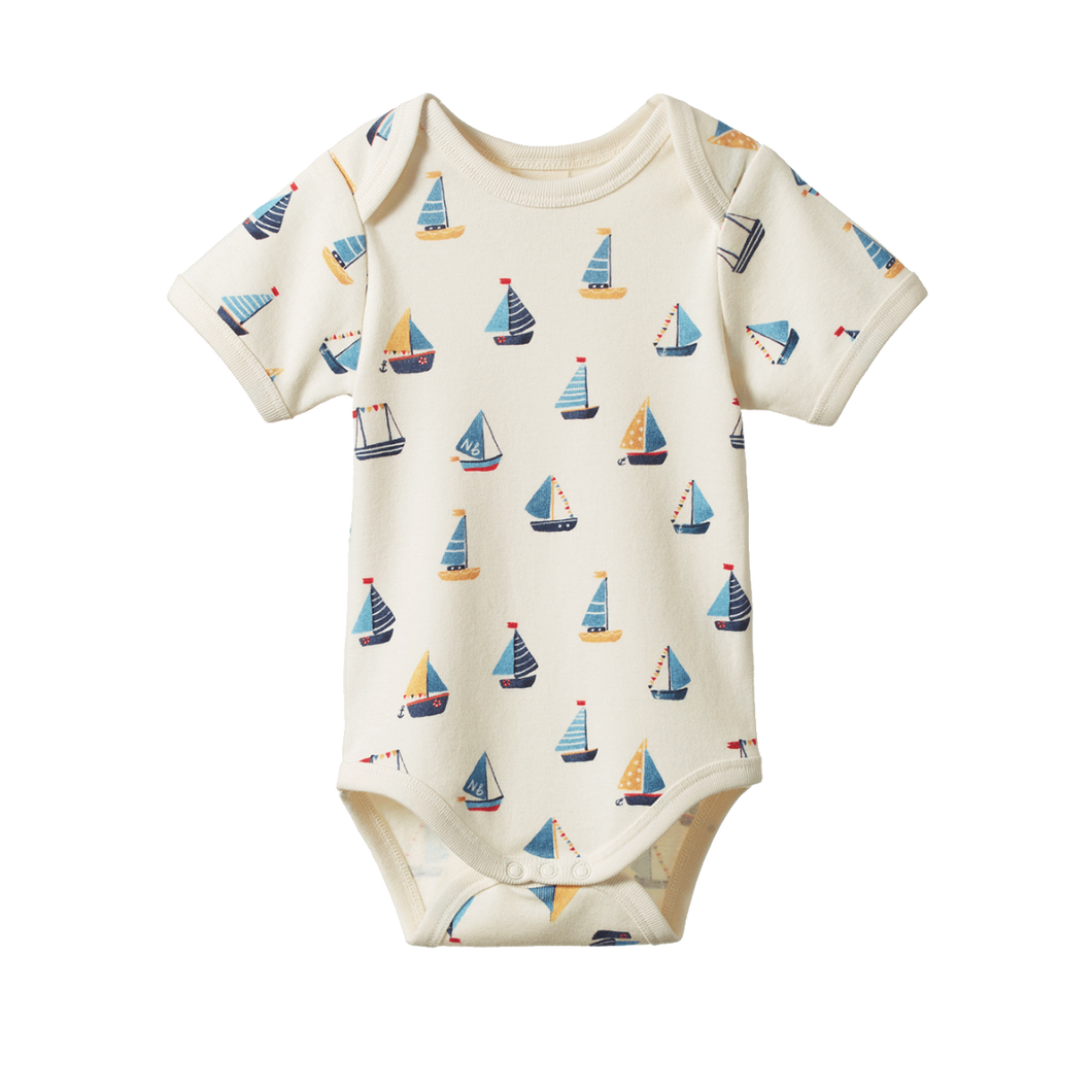 Nature Baby Short Sleeve Bodysuit - Regatta