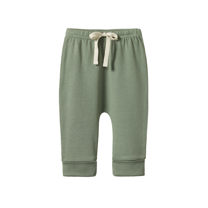 Nature Baby Cotton Drawstring Pants - Nettle