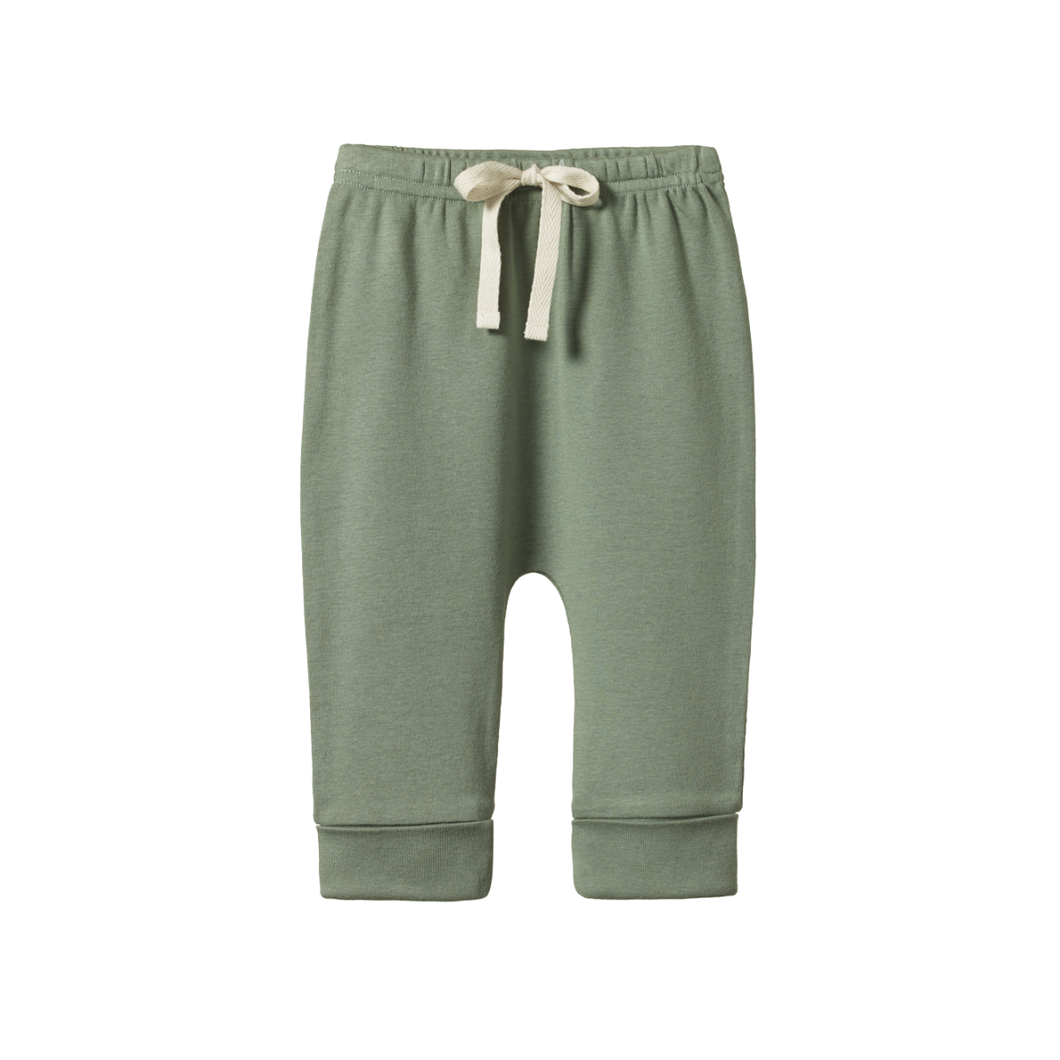 Nature Baby Cotton Drawstring Pants - Nettle
