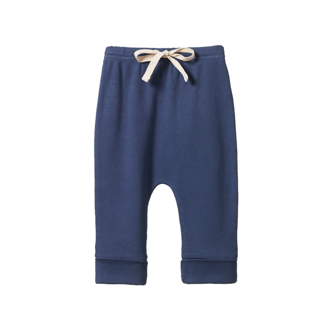 Nature Baby Cotton Drawstring Pants - Vintage Indigo