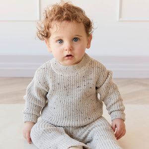 Jamie Kay Leon Jumper - Oatmeal Balm Wolf Fleck