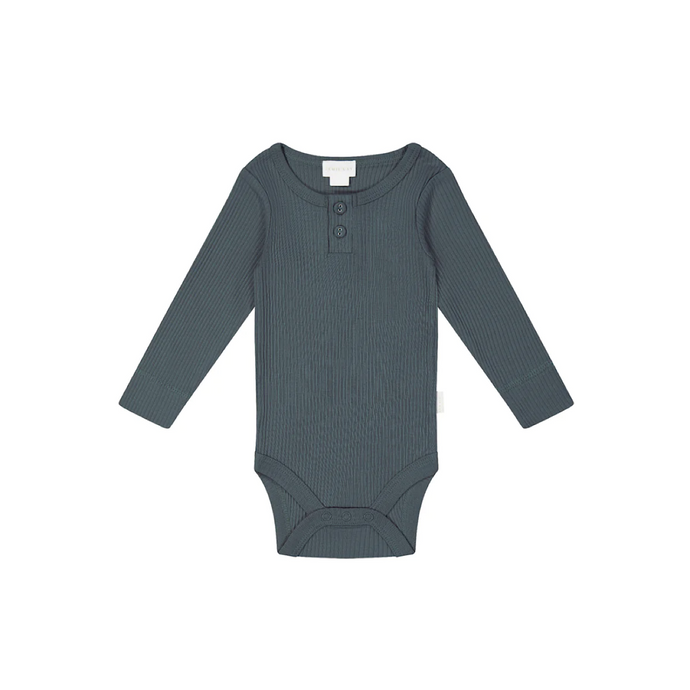Jamie Kay Organic Cotton Modal Long Sleeve Bodysuit - Smoke