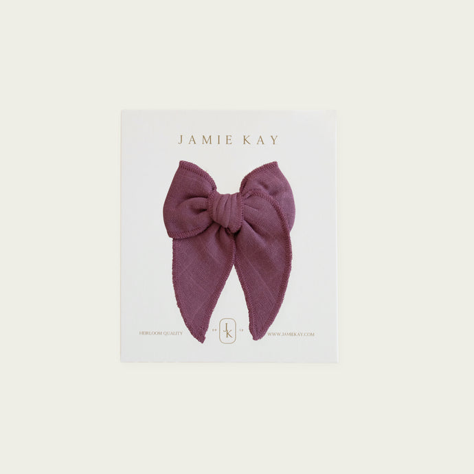 Jamie Kay Organic Cotton Muslin Bow - Tulip